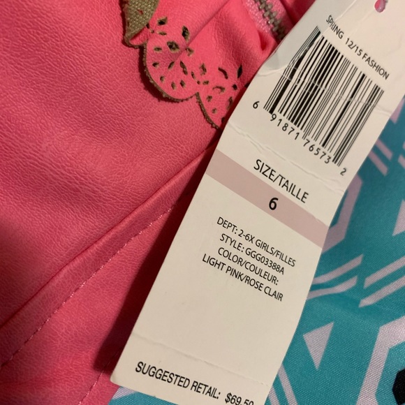 Guess Pink Faux leather jacket size 6 - Picture 4 of 4